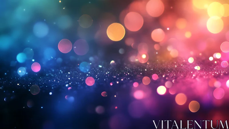 Gentle rainbow bokeh lights drifting across a dreamy glow.