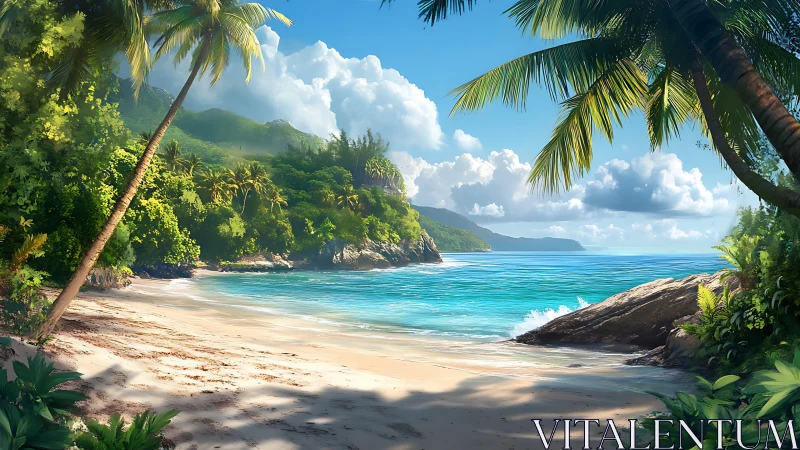 Tropical Paradise: Where Palms Whisper Ocean Secrets.