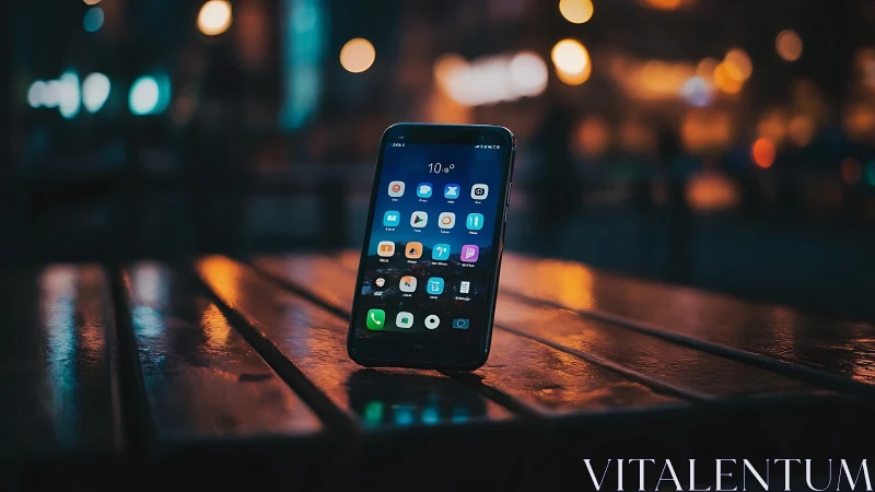 Glowing Digital Companion Illuminates Urban Night.