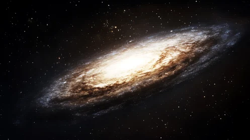 Star-swirled galaxy river curling through velvet dark.