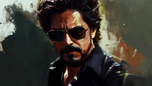 Painterly male portrait renders moody cinematic intensity