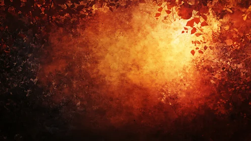 Autumn's Golden Glow Emerges Through Fiery Foliage