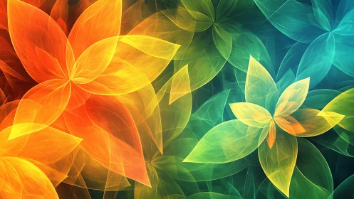 Glowing petal constellations quietly collide in chromatic bloom