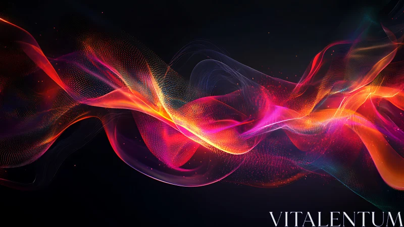 Luminous color waves drifting through a calm digital night.