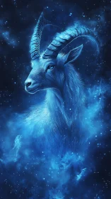 Stellar horned guardian carved from midnight nebulae.