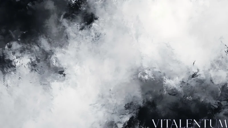 Monochrome turbulent cloud mass resolves into abstract depth