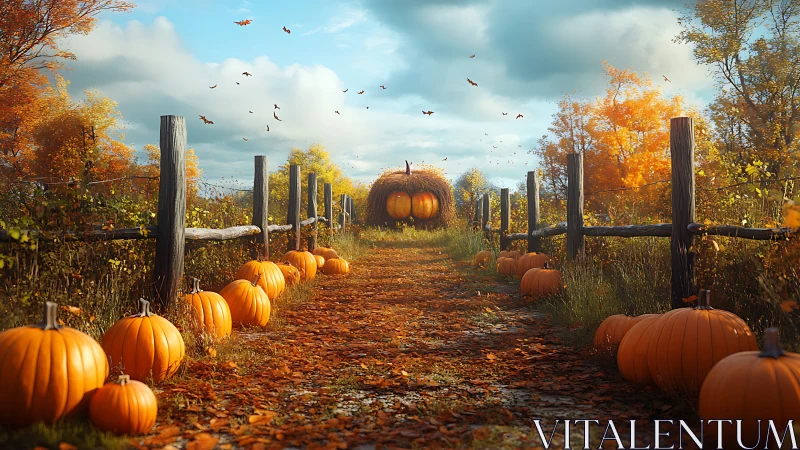 Pumpkin lane drifts into a golden, storybook autumn dream.