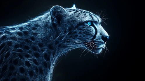 Ethereal Feline Radiates Luminous Power