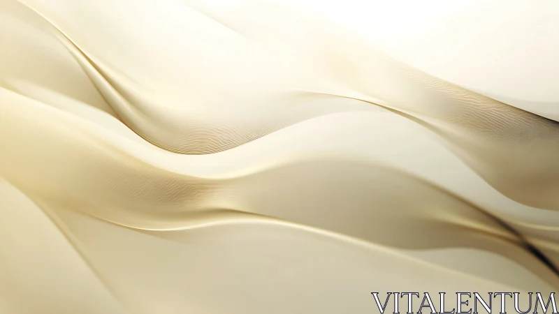 Silken waves drift calmly through a golden digital breeze