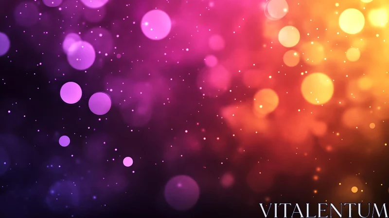 Colorful abstract bokeh background with glowing circles effect.