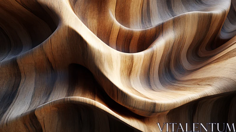 Liquid grainscape where sculpted wood flows like fabric.