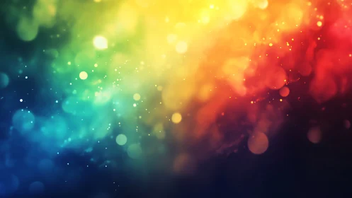 Multicolor bokeh gradient transitions diagonally across frame