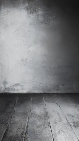 Weathered gray studio backdrop with distressed wood floor.