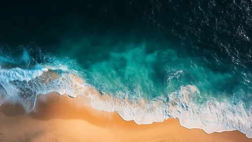 Overhead coastal wave interaction forms dynamic foamy shoreline