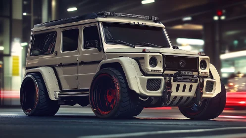 Urban night crawler SUV tuned for outrageous city prowl.
