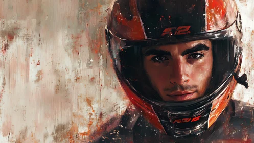 Focused racer’s portrait captures calm intensity in motion