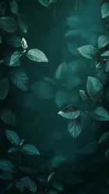 Midnight leaves drift softly through a teal-tinted hush