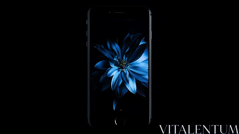 Smartphone Blooms: Electric Floral Dream Captured