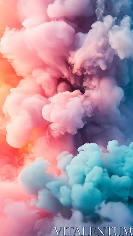 Chromatic ink clouds in soft pastel volumetric diffusion.