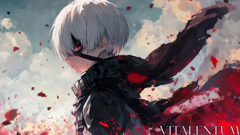 Scarlet wind unravels the masked wanderer’s quiet fury