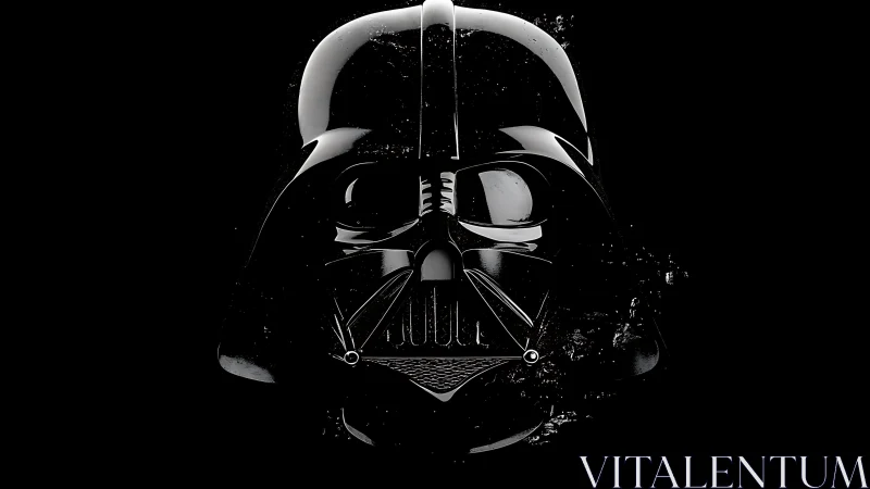 Midnight helm of a brooding galactic shadow lord.