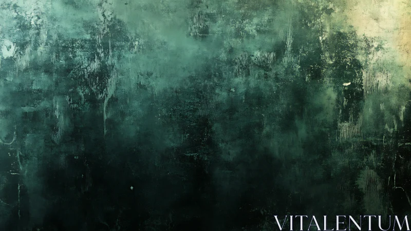 Oxidized teal concrete wall with distressed patina texture