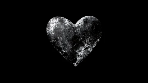 Luminous Heart Shape Glowing Against Darkness.