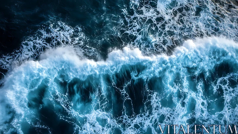 Rolling turquoise waves captured in a peaceful sea moment.