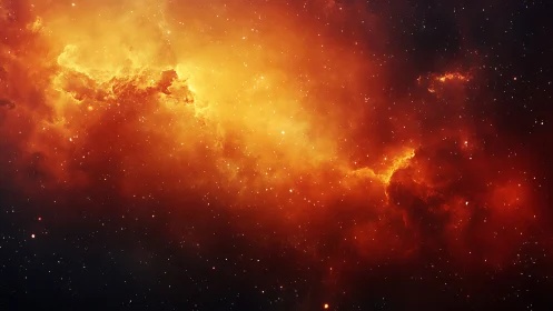 Ionized hydrogen nebula rendered in high contrast emission cloud