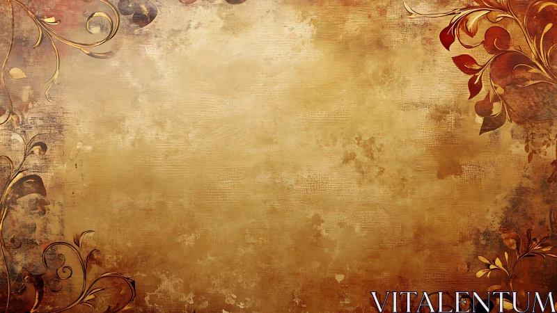 Antique gold parchment with swirling floral twilight borders.