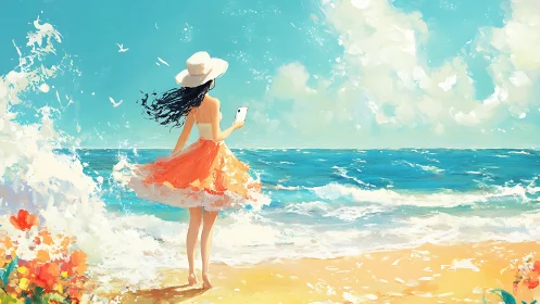 Coastal wind dynamics around solitary smartphone observer.