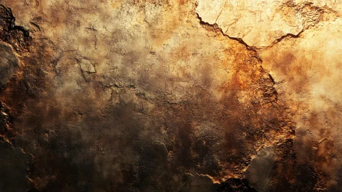 Weathered cracked wall texture in warm earthy tones, grunge style.