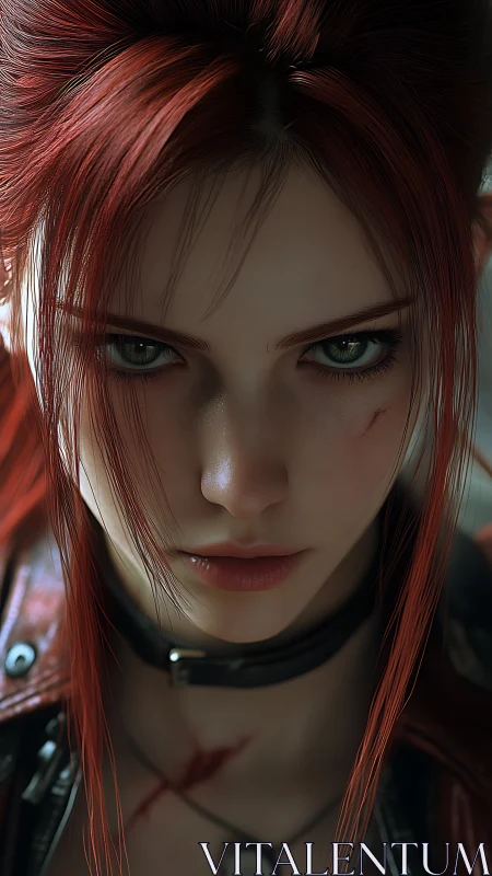 Photorealistic close-up portrait with cinematic lighting focus.