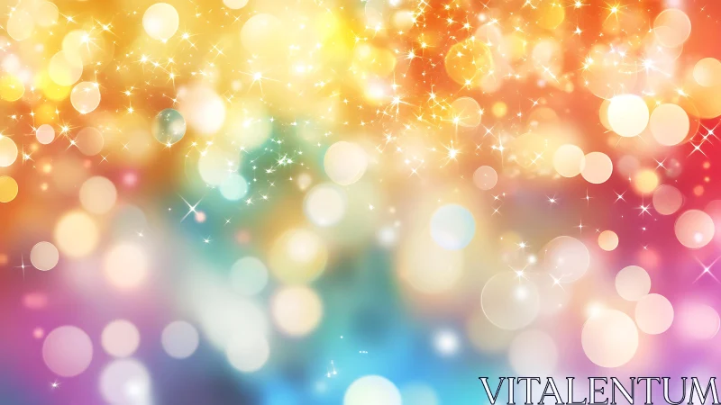 Colorful Bokeh and Sparkles Abstract Background in Soft Focus.