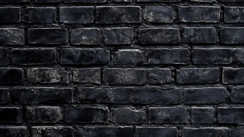 Dark weathered brick wall shows rough urban surface