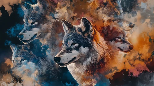 Chromatic lupine portraits in opposing thermal color spectra.