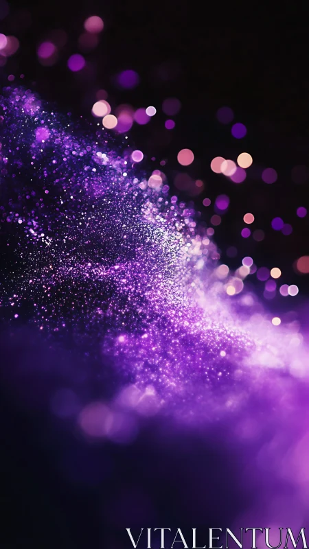 Dreamy purple stardust drifting through a quiet night sky.