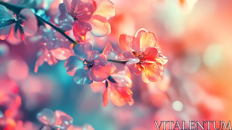 Sunlit Blossoms Dance in Warm Radiance.