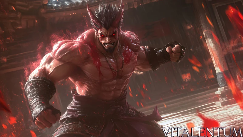 Fierce warrior ignites a fiery showdown with unstoppable power.