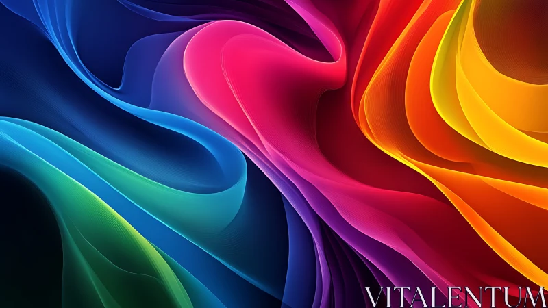 Chromatic silk waves in luminous abstract motion design.