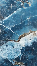 Ocean toned marble slab glows with rich blue stone layers