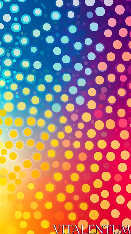 Polka-dot nebula cascades through electric rainbow twilight.