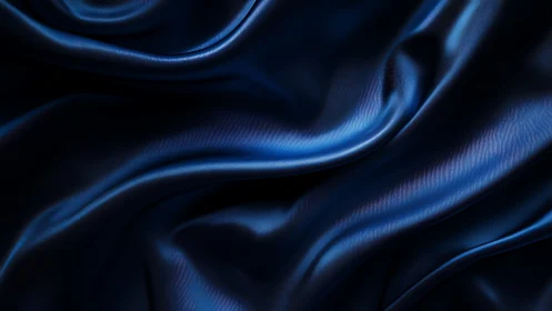 Microscopic wavefront analysis of deep blue satin folds.