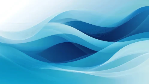 Layered blue waveforms in abstract digital gradient composition.