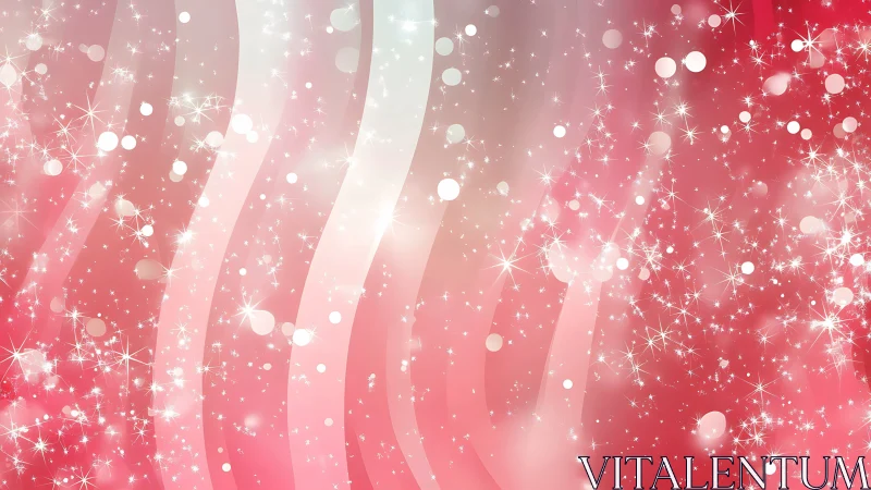 Sparkling rose-pink waves swirling in soft dreamy light.