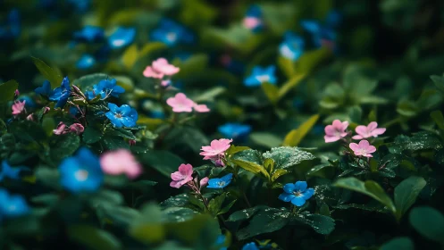 Dual-Tone Floral Cluster with Hydrophobic Surface Analysis.