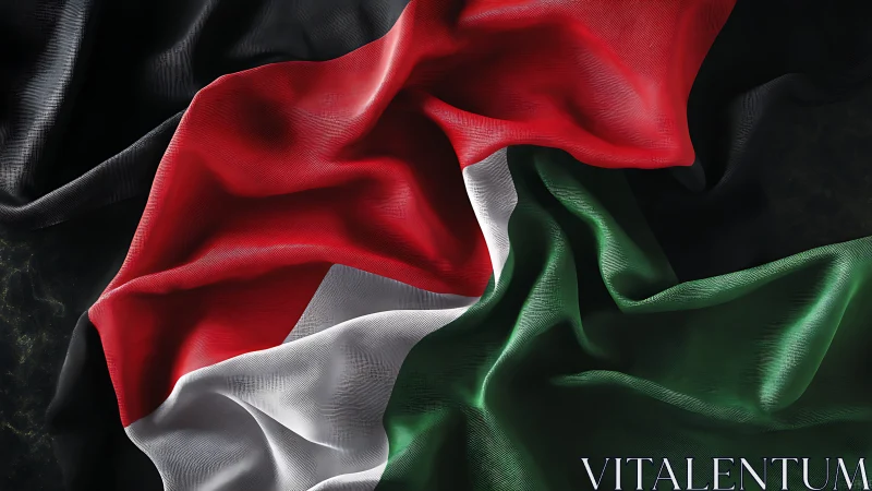 Textured national flag fabric folds capture rich color depth