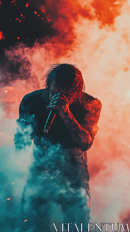 Smoke-drenched vocalist melts fire and teal into raw sound