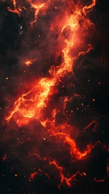 Cosmic Fire: Where Stellar Flames Dance Through Space.