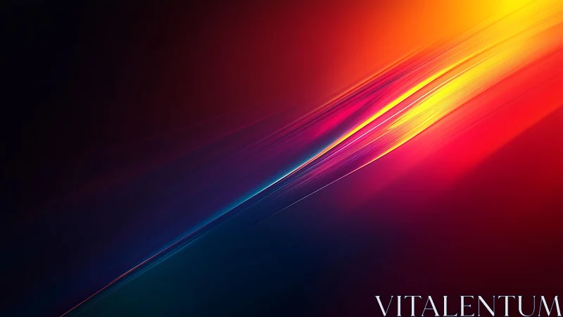 Vivid Abstract Light Streaks on Dark Background, Digital Art Style.
